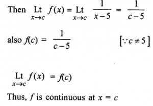 Que-2:Examine the following functions for continuity: (a) f(x) = x- 5 (b) f(x) = 1/x-5, x ≠ 5 (c) f(x) = x²-25/x+5, x ≠-5 (d) f(x) = |x – 5|
