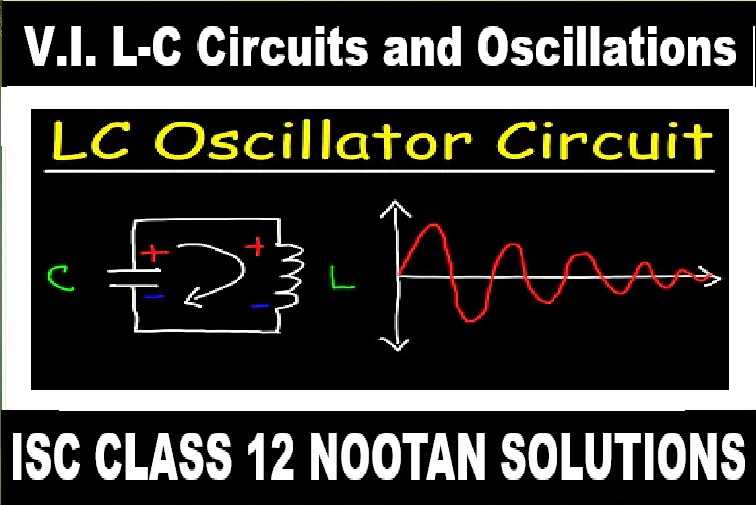 V I L-C Circuits and Oscillations Numerical Class-12 Nootan ISC Physics Solution