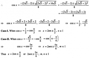 Que-10: 2 + √3sec x – 4cos x = 2√3