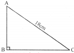 Que-20: The perimeter of a right triangle is 50 cm and the hypotenuse is 18 cm. Find its area.