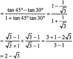 Que-1: Find the slope of a line whose inclination is (iv) 15°