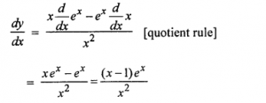 Que-3: (i) x e-x (ii) ex cot x (iii) eax bx (iv) (ex)/x (v) (ex)/(1+sinx) (vi) x ex² (vii)ex sinx (viii) eax cos (bx + c) (ix) x² ex sin x (x) sin (ex log x) (xi) eax cos (b tan x) (xii) (ex²) log 10 (2x)