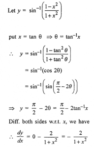 Que-15: sin-1 (1 - x²/1 + x²)