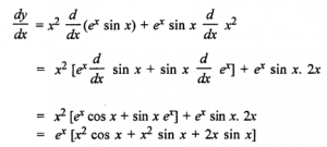 Que-3: (i) x e-x (ii) ex cot x (iii) eax bx (iv) (ex)/x (v) (ex)/(1+sinx) (vi) x ex² (vii)ex sinx (viii) eax cos (bx + c) (ix) x² ex sin x (x) sin (ex log x) (xi) eax cos (b tan x) (xii) (ex²) log 10 (2x)