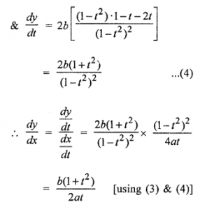 Que-3: x=a(1+t²/1-t²) , y=b(2t/1-t²)