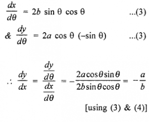 Que-5: If x = b sin² θ and y = a cos²θ.