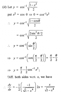 Que-18: (i) cos-1 (√(1+x/2)) (ii) cos-1 (√(1-x²/2)) (iii) sin-1 (√(1+x²/2)) (iv) cos-1 (√(1+x²/2))