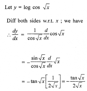 Que-11: log cos √x