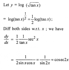 Que-13: log(√tanx)