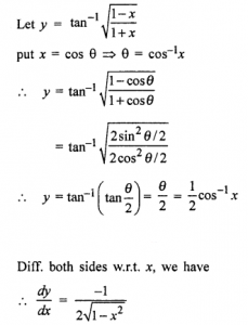 Que-20: tan-1 (√(1-x/1+x))