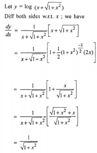 Que-14: log(x+√(1+x²))
