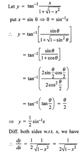 Que-21: tan-1 (x/(1+√(1-x²)))