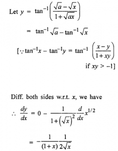 Que-22: tan-1 (√a-√x/1+√ax)