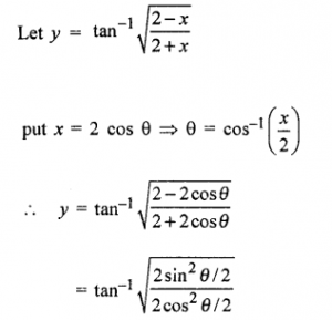Que-23: tan-1 (√2-x/2+x)