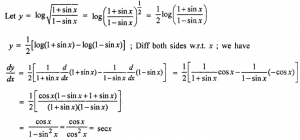 Que-17: log(√(1+sinx/1-sinx))