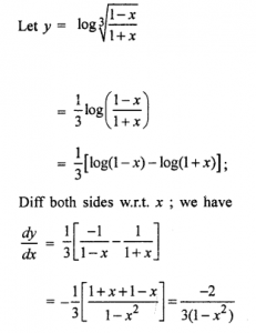 Que-18: log(1-x/1+x)1/3