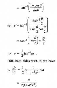 Que-26: (i) tan-1 ((√(1+x²) + 1)/x) (ii) tan-1 ((√(1+a²x²) - 1)/ax)