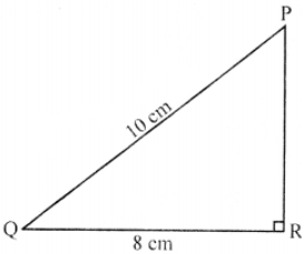 Que-4: △PQR is right-angled at R. Find tan, sine and cos of ∠P and ∠Q in each of the following cases. (i) PQ = 10 cm, QR = 8 cm
