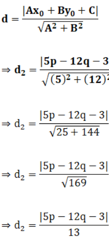 Que-21: Find the locus of a point which moves such that square of its distance from the point (3,-2) is numerically equal to its distance from the line 5x - 12y = 3.