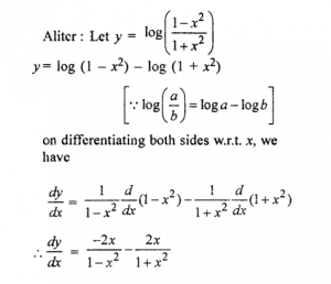 Que-8: log((1-x²)/(1+x²))
