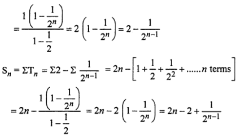 Que-6: Sum up to n terms the series 1 + (1+(1/2)) + (1+(1/2)+(1/4)) ….