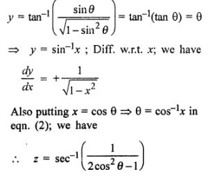 Que-5: Differentiate (i) tan-1(2x/1-x²) w.r.t tan-1 (ii)tan-1(x/√1-x²) w.r.t sec-1(1/2x²-1) (iii) tan-1(2x/1-x²) w.r.t sin-1(2x/1-x²) (iv) tan-1(√(1+x²) - 1/x) w.r.t tan-1 x.