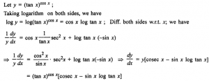 Que-13: (tan x)cos x