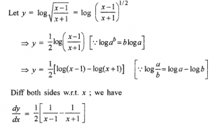 Que-9: log√(x-1/x+1)