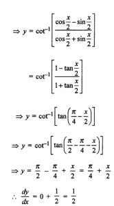 Que-4: cot-1(cos x/1+sin x)