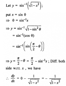 Que-6: sin-1(√(1-x²))