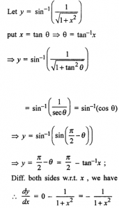 Que-7: sin-1(√1/(1+x²))