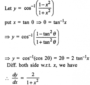 Que-8: cos-1((1-x²)/(1+x²))