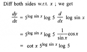 Que-2: (i) 3x (ii) 8cos x (iii) asin x (iv) a3x² (v) 5log sin x (vi) 1010x (vii) 2^(x/log x)