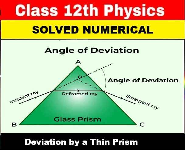 Deviation by a Thin Prism Numerical Class-12 Nootan ISC Physics Ch-17