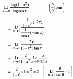 Que-8: lim(x→0)(log(1-x²)/log cos x)