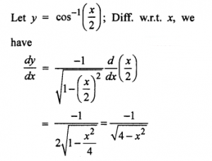 Que-2: cos-1(x/2)