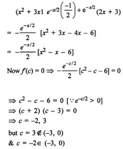 Que-13: f(x) = x(x + 3)e-x/2 defined in the interval [-3, 0].