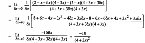 Que-11:Differentiate from first principle. (i) 3x (ii) (x + 1) (2x – 3) (iii) 2-x/4+3x (iv) x-3/4 (v) √x+1/√x(x>0)