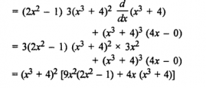 Que-7:Differentiate with respect to x : (i) (2x² – 1) (x³ + 4)³ (ii) x^(4) -1 /√1+x (iii)(x+1/x)^(-1) (iv) tan42x