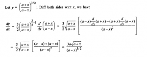 Que-10:(a+x/a-x)^(3/2)