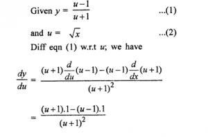 Que-23:y=u-1/u+1 , u=√x