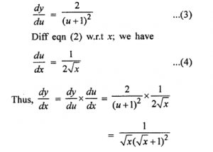 Que-23:y=u-1/u+1 , u=√x