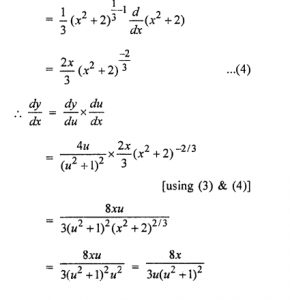 Que-25:y=u²-1/u²+1 and u =(x²+2)^(1/3)