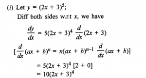 Que-2:(i) (2x + 3)5 (ii) (1 – x)4 (iii)√8-7x (iv) (3x² + 5)9