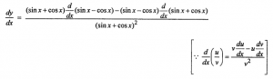 Que-6:Given that y =sinx-cosx/sinx+cosx show that dy/dx=1+y².
