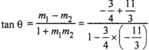 Que-5: Find the bisector of the acute angle between the lines : (i) 3x + 4y = 11 and 12x – 5y = 2;