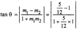 Que-5: Find the bisector of the acute angle between the lines : (ii) 5x = 12y + 24 and 12x = 5y + 10.