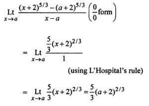 Que-11: lim(x→a)((x+2)5/3 - (a+2)5/3/x - a)