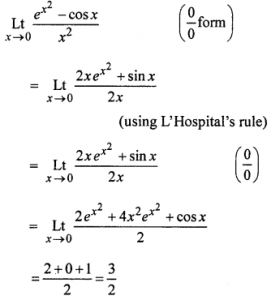 Que-21: lim(x→0)(ex² - cos x/x²)