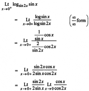 Que-27: lim(x→0+)(logsin 2x(sin x))